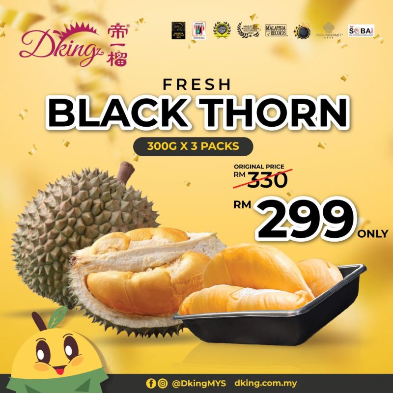 Fresh Black Thorn Durian Bundle Set (3 Packs)