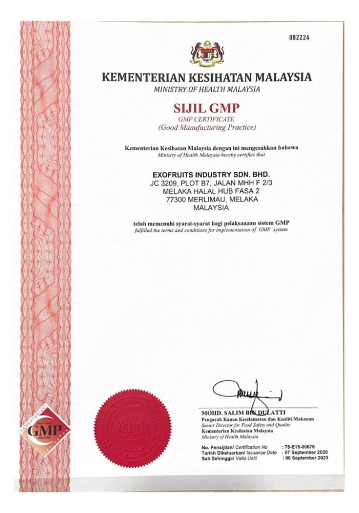 Certificate of Processing